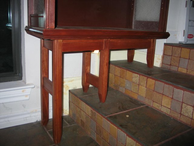 Side view of left table